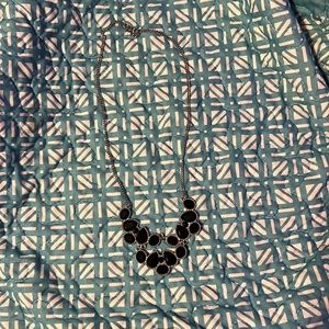 Black with silver chain